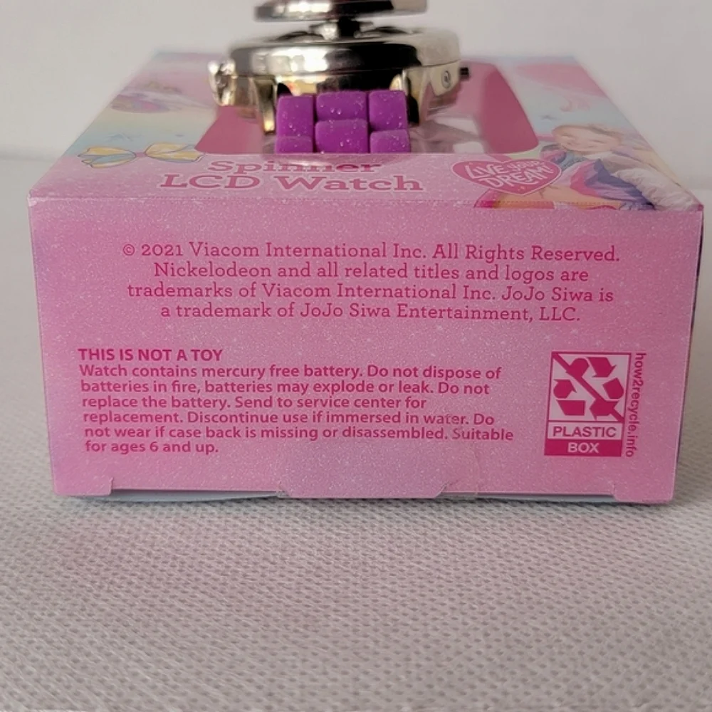 JoJo Siwa Metal Spinner Flip Watch with Rainbow Band